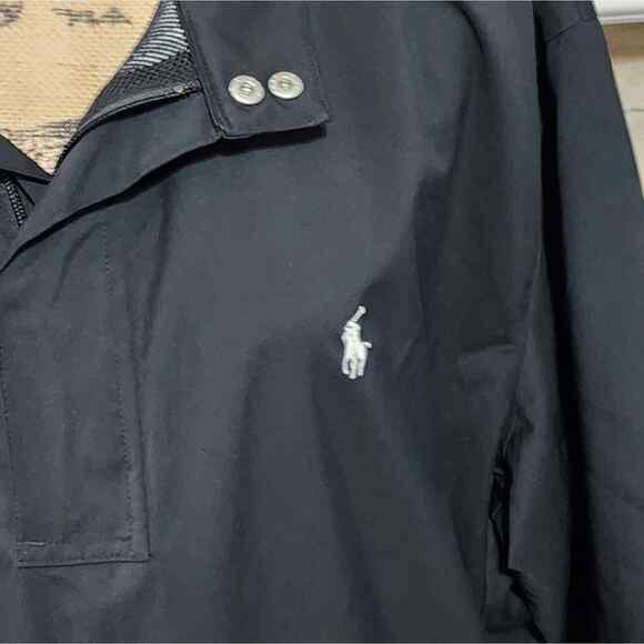 POLO Golf Black Short Sleeve 1/2 Zip Jacket with White House Logo Size XL - Picture 7 of 9